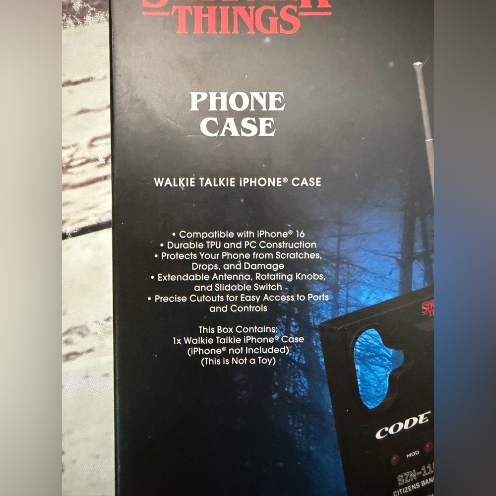 Stranger Things Code Red Black iPhone Case 16 - Picture 4 of 5